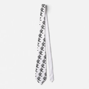 ai_kanji_love neck tie