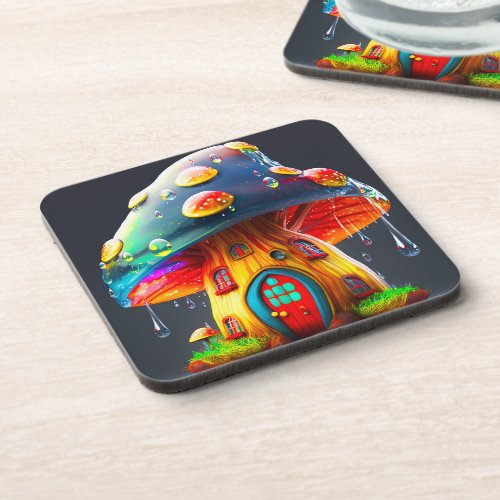 Ai Mushroom House Beverage Coaster