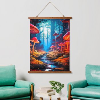 Ai Mushroom Land Hanging Tapestry by MarblesPictures at Zazzle