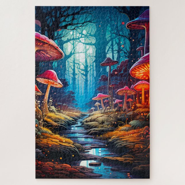 Ai Mushroom Land Jigsaw Puzzle (Vertical)