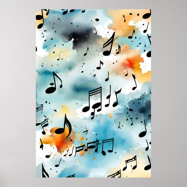 AI musical notes Poster (Front)