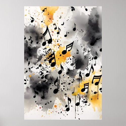 AI musical notes Poster