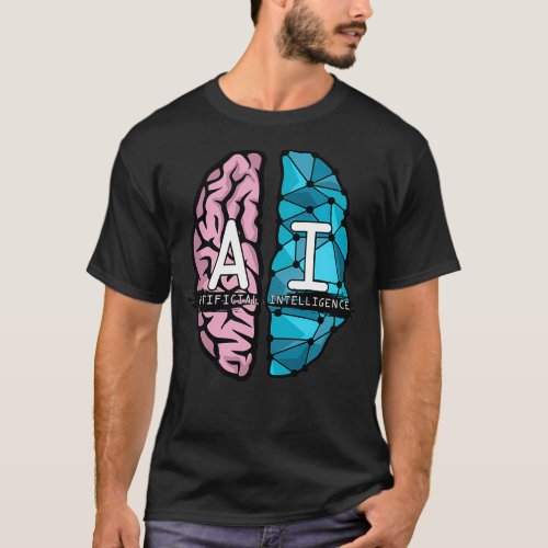 AI Nerd Artificial Intelligence Brain T_Shirt