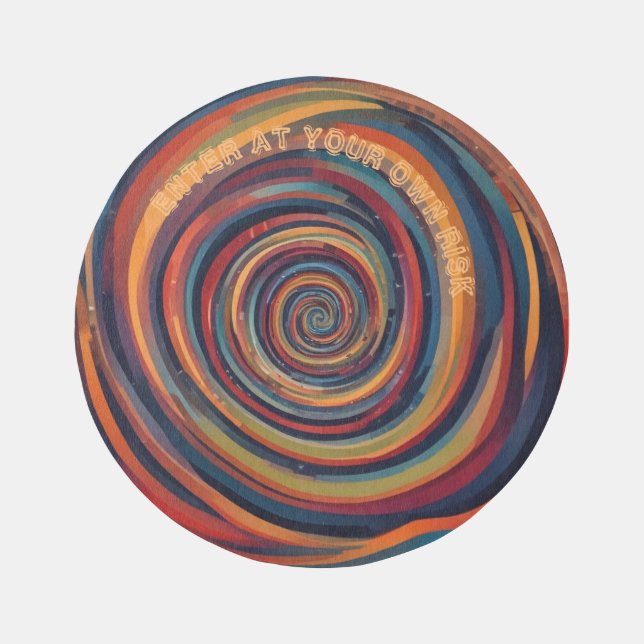 AI Optical Illusion Vortex Outdoor Area Rug (Front)