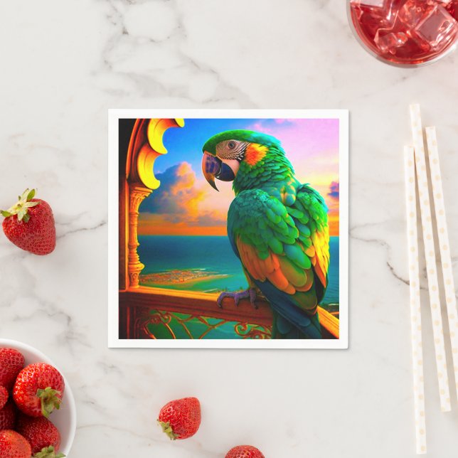 Ai Parrot Napkins (Insitu)