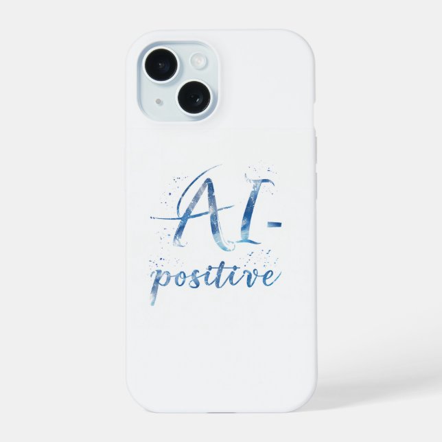AI-Positive Text Art Iphone Case (Back)