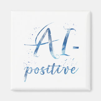 AI-Positive Text Art Magnet