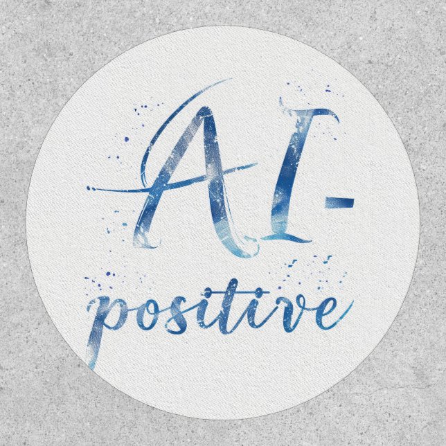 AI-Positive Text Art Patch (Front)