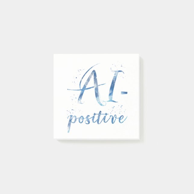 AI-Positive Text Art Post-it Notes (Front)