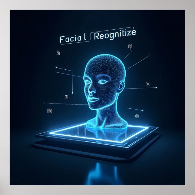 "AI-Powered Facial Recognition Poster (Front)