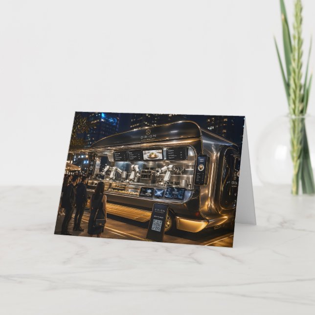 AI-Powered Robotic Food Truck – Future of Smart Di Card (Front)