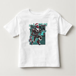 AI Powered Santa Robot with Drones and Christmas L Toddler T-shirt