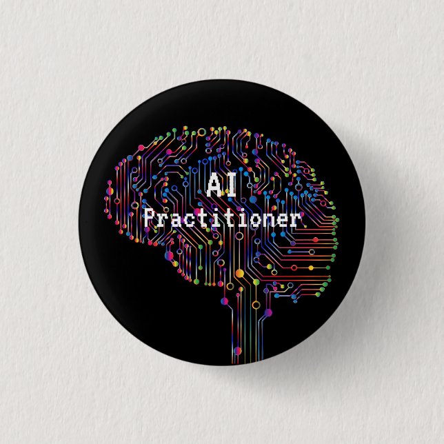 AI Practitioner of Artificial Intelligence Tech  Button (Front)