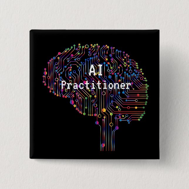 AI Practitioner of Artificial Intelligence Tech  Button (Front)