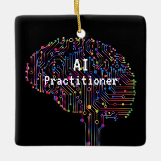 AI Practitioner of Artificial Intelligence Tech Ceramic Ornament