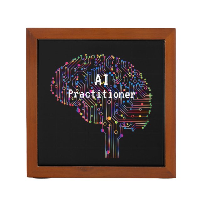 AI Practitioner of Artificial Intelligence Tech  Desk Organizer (Front)