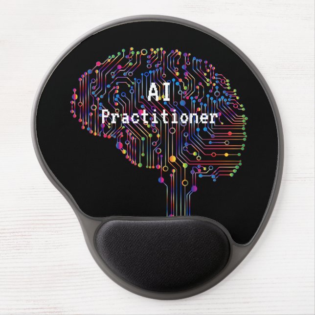 AI Practitioner of Artificial Intelligence Tech  Gel Mouse Pad (Front)