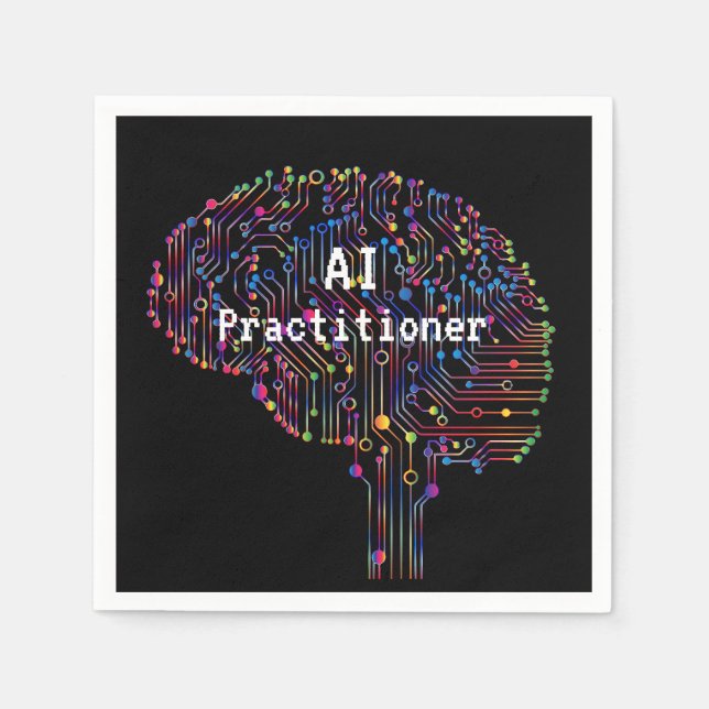 AI Practitioner of Artificial Intelligence Tech  Napkins (Front)