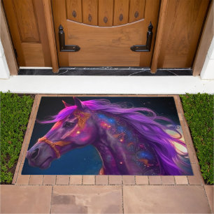 Ai Purple Horse Doormat