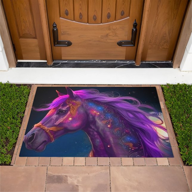 Ai Purple Horse Doormat (Outdoor)