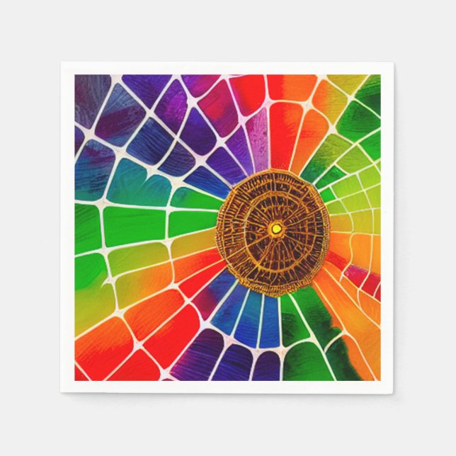 Ai Rainbow Web Napkins (Front)