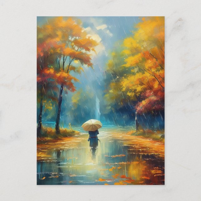 AI Rainy Day Postcard (Front)