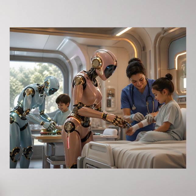 AI Robot Care Pediatric Recovery  Poster (Front)