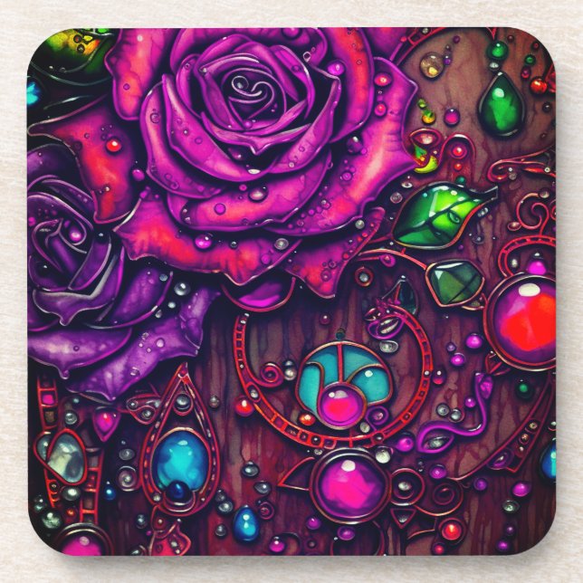 Ai Rose Beverage Coaster (Front)
