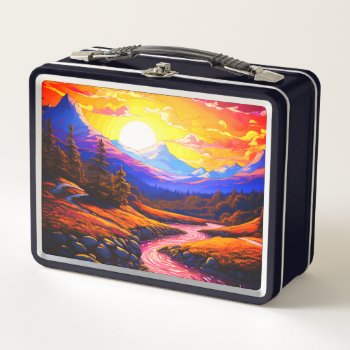 Ai Scenery Metal Lunch Box by MarblesPictures at Zazzle