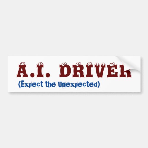 AI Self Driving Bumper Sticker