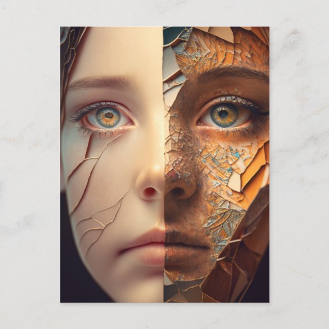 AI self portrait Postcard (Front)