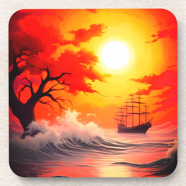 Ai Ship Beverage Coaster (Front)