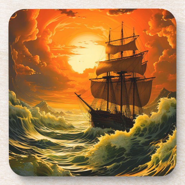 Ai Ship Beverage Coaster (Front)