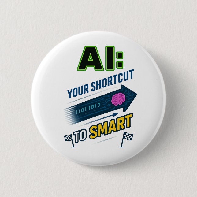 AI Shortcut to Smart Funny Artificial Intelligence Button (Front)