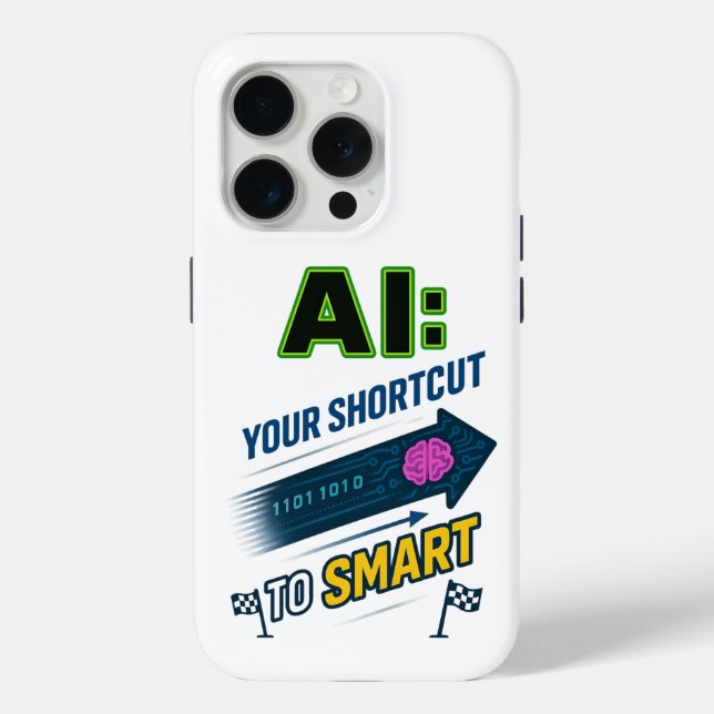 AI Shortcut to Smart Funny Artificial Intelligence Case-Mate iPhone Case (Back)