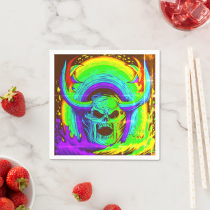 Ai Skull Art Napkins