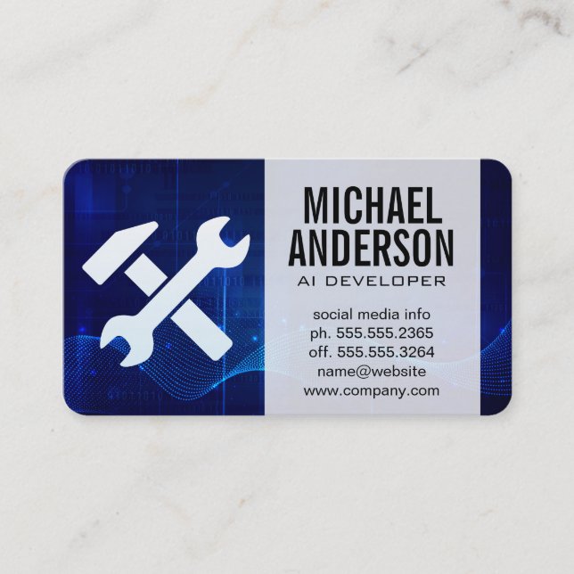 AI Software Developer | Data Center Computing Business Card (Front)