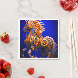 Ai Steampunk Horse Napkins