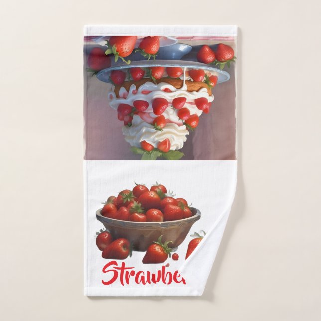 AI Strawberries Hand/Kitchen Towel (Hand Towel)