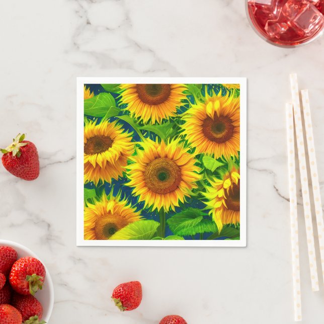Ai Sunflowers Napkins (Insitu)