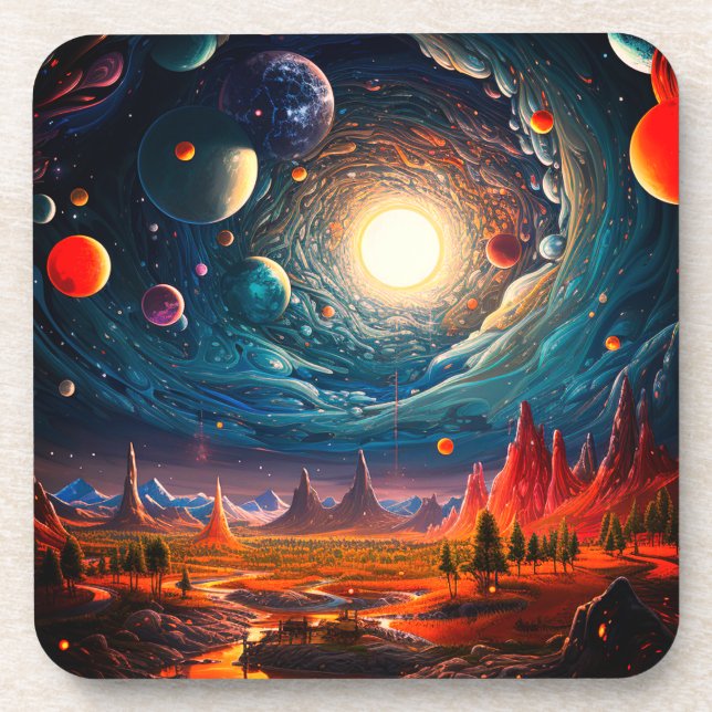 Ai Sunset Beverage Coaster (Front)