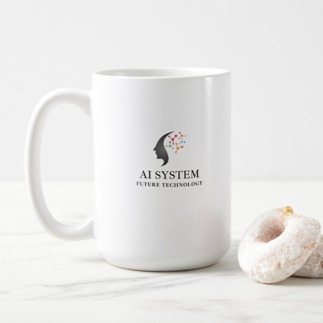 AI SYSTEM FUTURE TECHNOLOGY COFFEE MUG (With Donut)