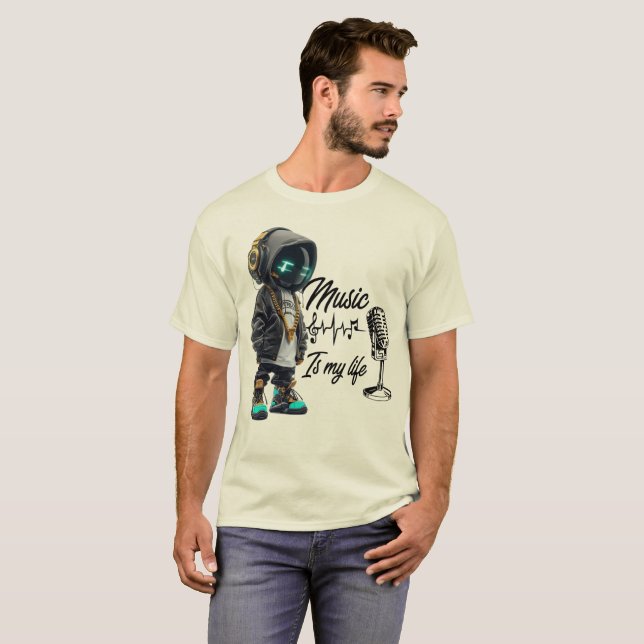 ai t-shirt futuristic tech robot design (Front Full)