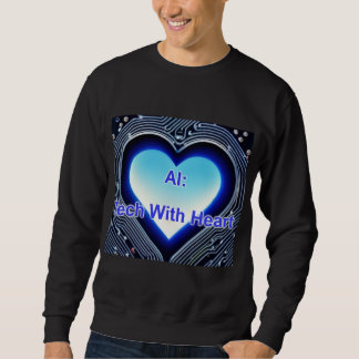 AI: Tech with Heart Men's Black Sweatshirt