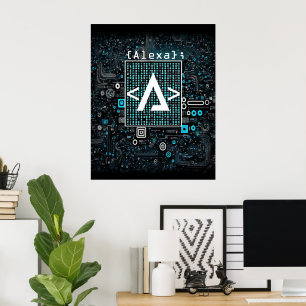 Ai - Technology - Coding Monogram - Delta Poster