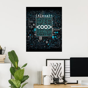 Ai - Technology - Coding Monogram - Infinity Poster