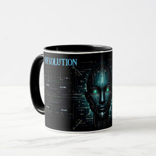 AI technology software robotics modern green Mug