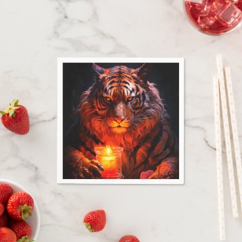 Ai Tiger Napkins by MarblesPictures at Zazzle