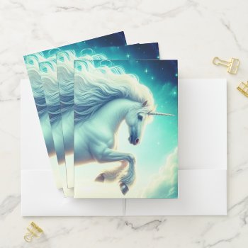 Ai Unicorn Pocket Folder by MarblesPictures at Zazzle