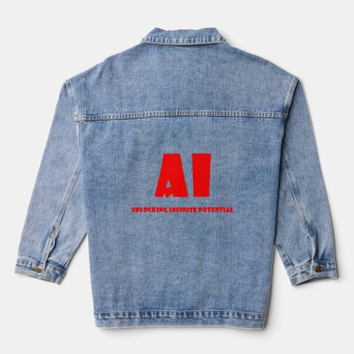 AI Unlocking Infinite Potential_9  Denim Jacket